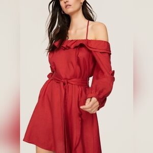 Marissa Webb Ruffle Dress Long Sleeves